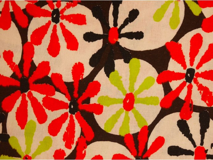 Linen Fabric - Hawaiian Flowers